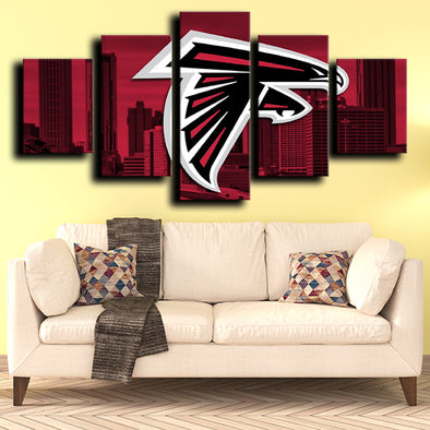 5 piece wall canvas art Atlanta Falcons Logo prints home decor picture-1234 (1)