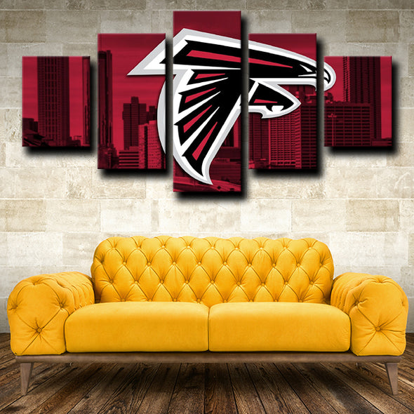 5 piece wall canvas art Atlanta Falcons Logo prints home decor picture-1234 (4)