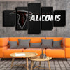 5 piece wall canvas art Atlanta Falcons logo badge prints black home decor picture (4)