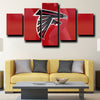 5 piece wall canvas art Atlanta Falcons logo prints black home decor picture-1211 (2)