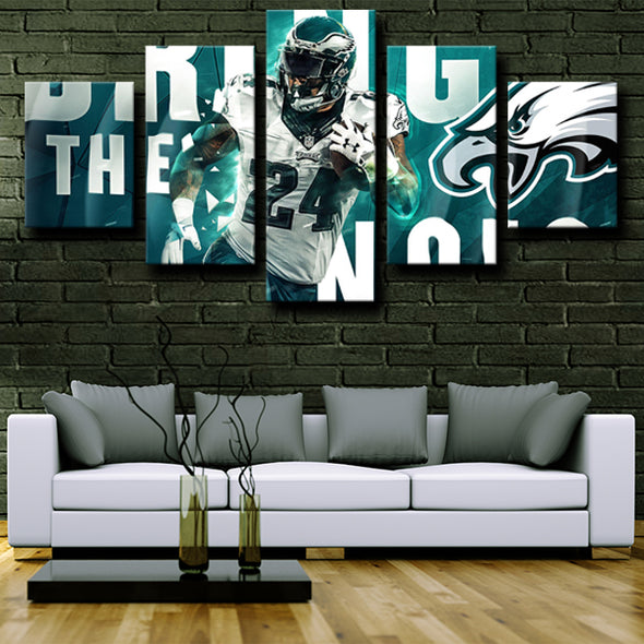 5 piece wall canvas art framed prints Eagles number 24 home decor-1215 (1)