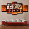 5 piece wall canvas art prints Anaheim Ducks Logo Crest home decor-1203 (3)