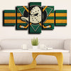 5 piece wall canvas art prints Anaheim Ducks Logo decor picture-1215 (3)