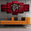 5 piece wall canvas art prints Atlanta Falcons Logo Red decor picture-1238 (2)