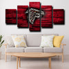 5 piece wall canvas art prints Atlanta Falcons Logo Red decor picture-1238 (3)