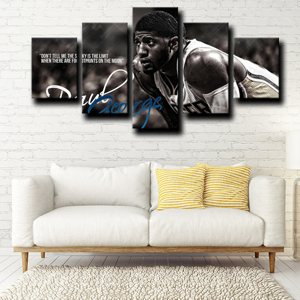 5 piece wall canvas art prints Pacers George decor picture-1217 (1)