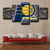 5 piece wall canvas prints Pacers logo crest wall picture-1204 (2)