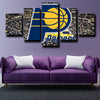 5 piece wall canvas prints Pacers logo crest wall picture-1204 (4)