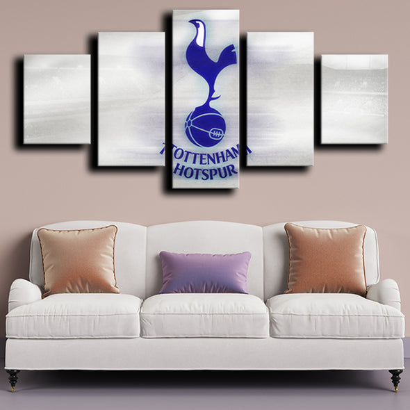 5 piece wall canvas prints Tottenham logo crest wall picture-1204 (3)
