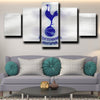 5 piece wall canvas prints Tottenham logo crest wall picture-1204 (4)