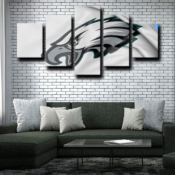 5 piece wall decor framed prints Eagles logo crest home picture-1231 (1)