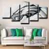 5 piece wall decor framed prints Eagles logo crest home picture-1231 (2)