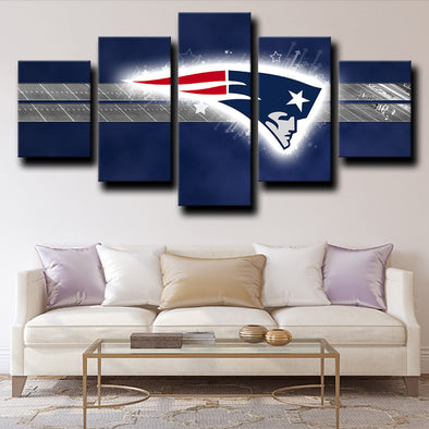 5 piece wall paintings Patriots logo badge decor picture-1213 (1)
