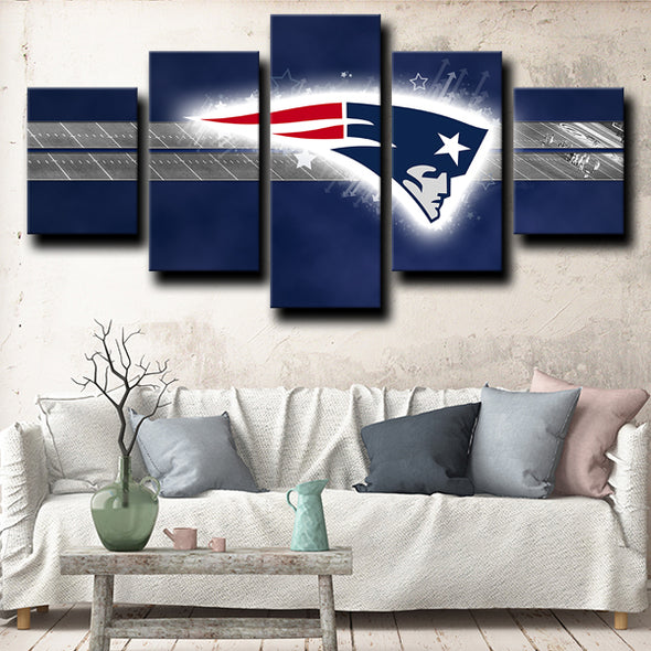 5 piece wall paintings Patriots logo badge decor picture-1213 (2)