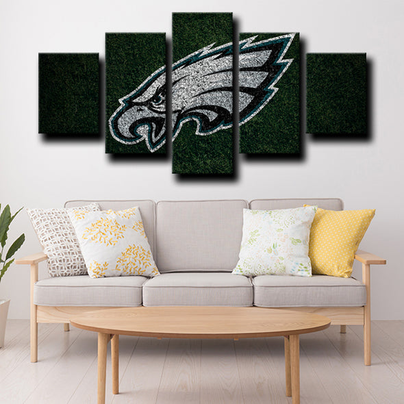 5 piece wall paintings art prints Eagles logo decor picture-1211 (1)