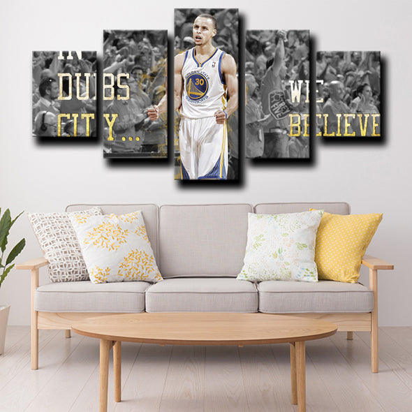 5 piece wall paintings warriors MVP Curry decor picture-1207 (3)