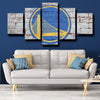 5 piece wall paintings warriors logo badge decor picture-1220 (2)