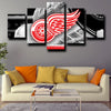 5 piece wall pictures Detroit Red Wings Logo decor picture-1209 (3)