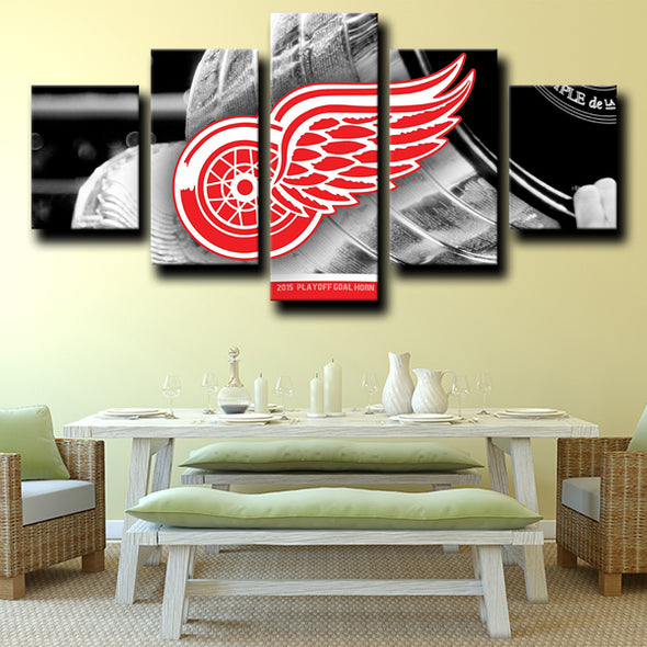 5 piece wall pictures Detroit Red Wings Logo decor picture-1209 (4)