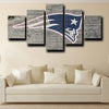 5 piece wall pictures Patriots logo crest gray decor picture-1202 (4)