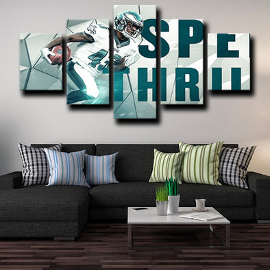 5 piece wall pictures art prints Eagles Sproles live room decor-1212 (1)