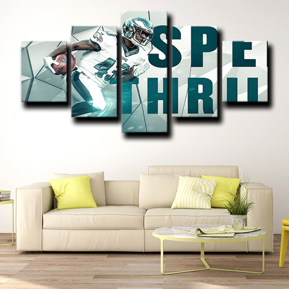 5 piece wall pictures art prints Eagles Sproles live room decor-1212 (4)