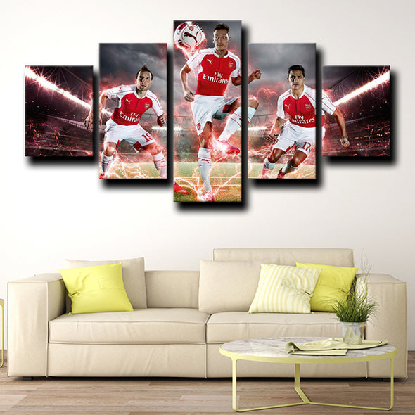 5 piece wall pictures prints Arsenal Teammates live room decor-1228 (4)