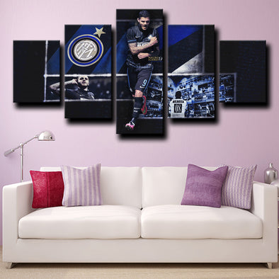 5 piece wall pictures prints Inter Milan Icardi live room decor-1207 (1)