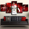5 piece wall pictures prints Pacers George live room decor-1208 (1)