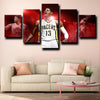 5 piece wall pictures prints Pacers George live room decor-1208 (2)