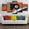 5 piece wall pictures prints Philadelphia Flyers Logo room decor-1212 (1)