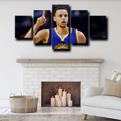5 piece wall pictures warriors Curry decor picture-1208 (1)