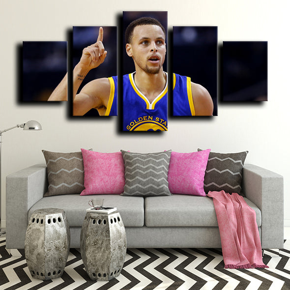 5 piece wall pictures warriors Curry decor picture-1208 (2)