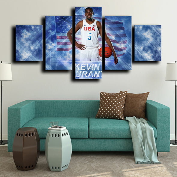 5 piece wall pictures warriors Durant decor picture-1221 (1)