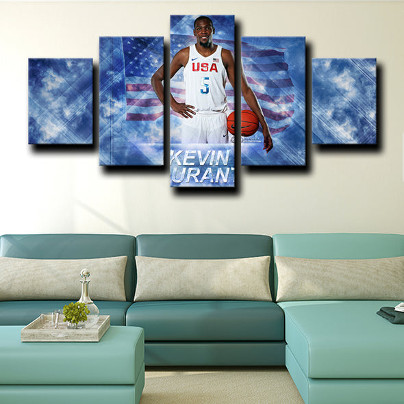 5 piece wall pictures warriors Durant decor picture-1221 (4)
