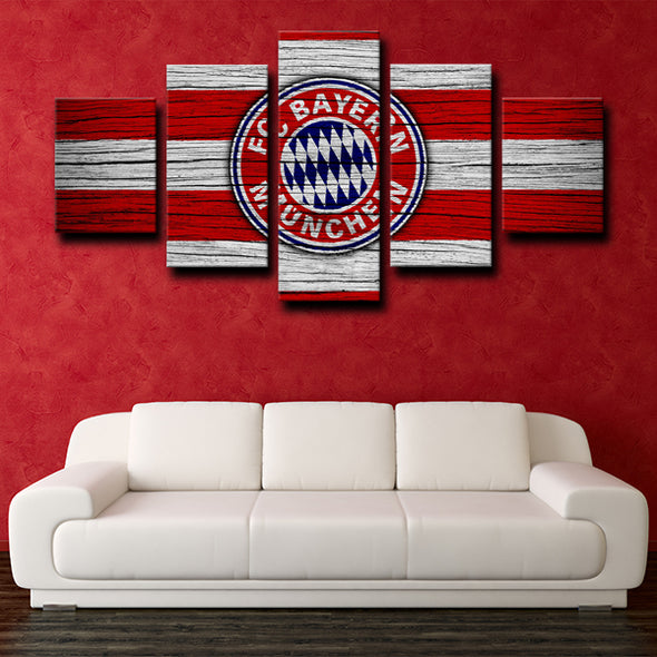 5panel canvas art prints Bayern logo badge home decor-1211 (1)