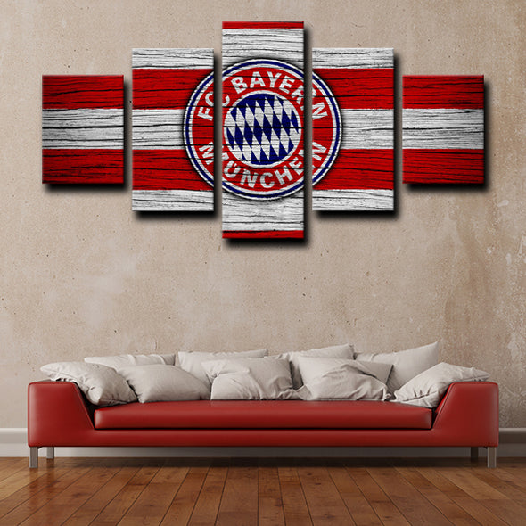 5panel canvas art prints Bayern logo badge home decor-1211 (2)