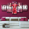 5panel modern art canvas prints Bayern Lewandowski live room decor-1226 (3)
