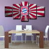 5panel modern art canvas prints Bayern logo crest live room decor-1216 (2)