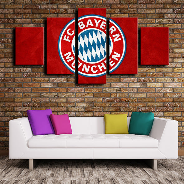 5panel modern art canvas prints Bayern logo emblem live room decor-1215 (4)