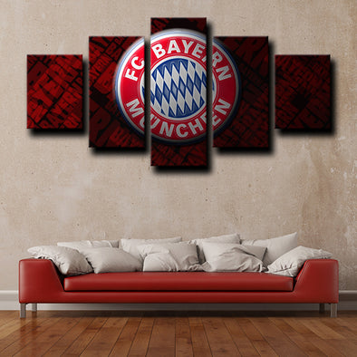 5panel wall art prints Bayern logo crest wall decor-1229 (1)