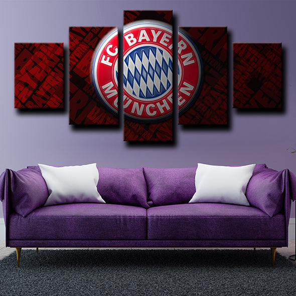 5panel wall art prints Bayern logo crest wall decor-1229 (3)