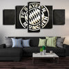  5panel wall art prints Bayern logo emblem wall decor-1202 (2)