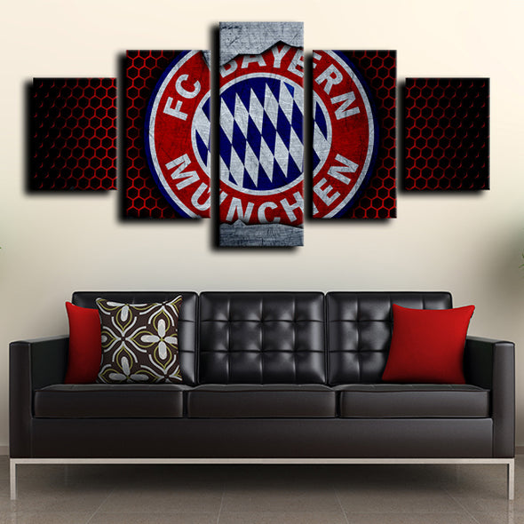 5panel wall art prints Bayern logo wall decor-1212 (1)