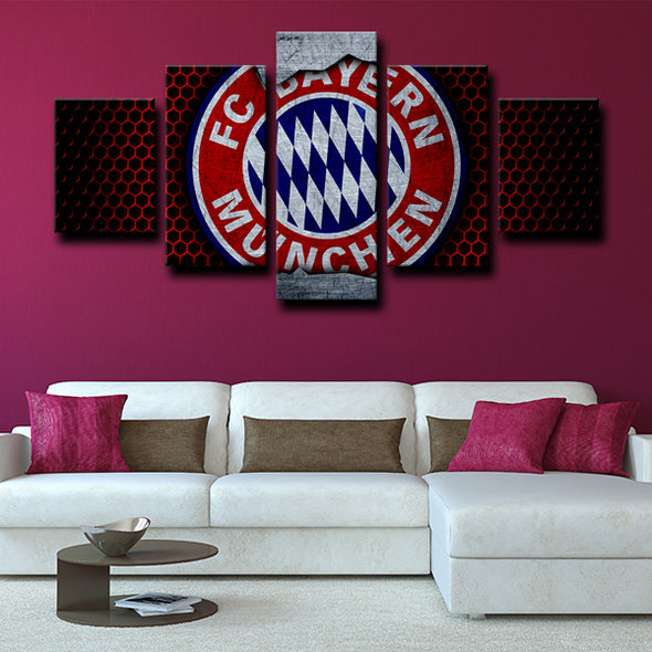 5panel wall art prints Bayern logo wall decor-1212 (4)