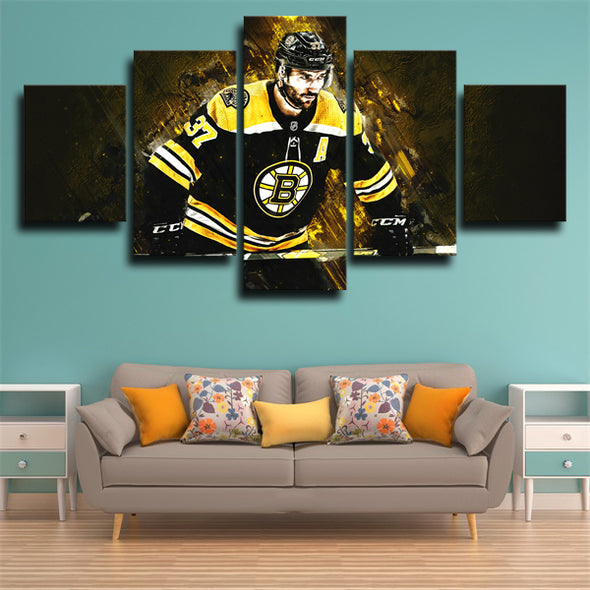 5 panel canvas art framed prints Boston Bruins Patrice wall decor-36 (3)