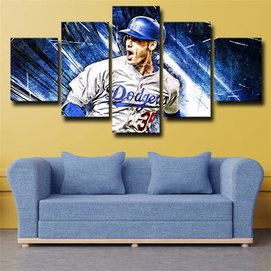  5 panel canvas art framed prints Dodgers cody bellinger decor picture-20 (1)