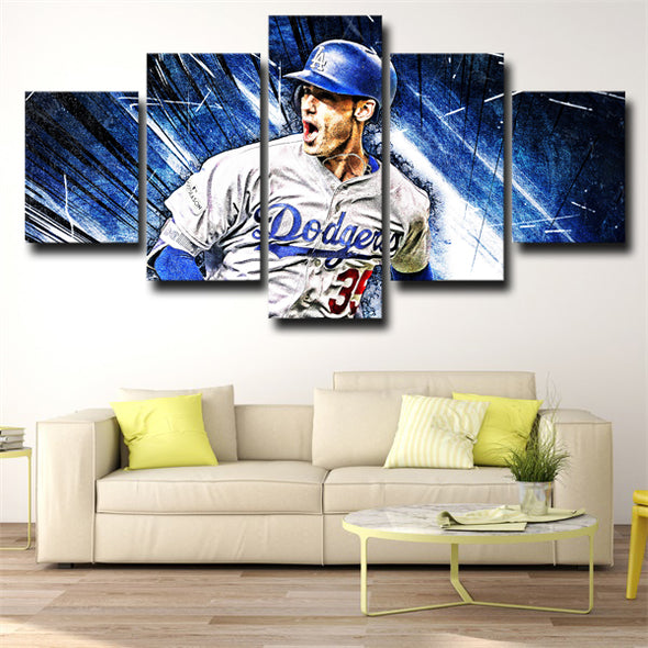  5 panel canvas art framed prints Dodgers cody bellinger decor picture-20 (2)