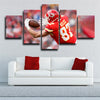 5 panel canvas art framed prints KC Chiefs Travis Kelce wall picture-39 (1)