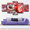 5 panel canvas art framed prints KC Chiefs Travis Kelce wall picture-39 (2)